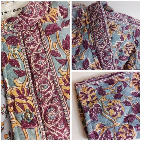 Anthropologie Antik Batik Vineyard Quilted Jacquard Jacket - Picture 8 of 11